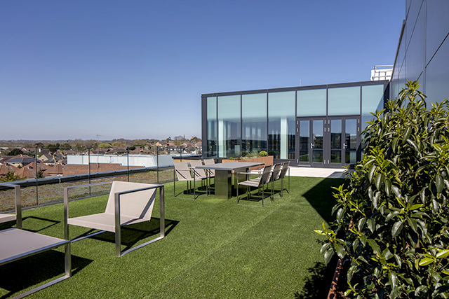 Exterior showing the roof garden